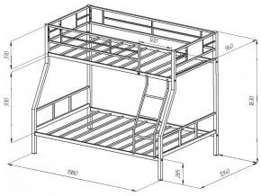 Двухъярусная кровать Гранада 1 Серая в Верхнем Уфалее - verhnij-ufalej.mebel74.com | фото 2