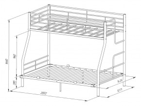 Двухъярусная кровать Гранада-3 140 белый в Верхнем Уфалее - verhnij-ufalej.mebel74.com | фото 3