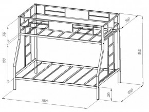 Двухъярусная кровать Гранада Черная в Верхнем Уфалее - verhnij-ufalej.mebel74.com | фото 2