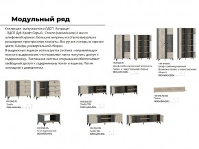 Гостиная Отис Дуб Крафт Серый/Антрацит в Верхнем Уфалее - verhnij-ufalej.mebel74.com | фото 5