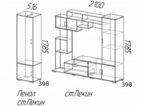 Гостиная Пекин с пеналом Венге-Лоредо в Верхнем Уфалее - verhnij-ufalej.mebel74.com | фото 3