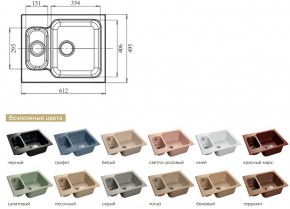 Каменная мойка GranFest Standart GF-S615K в Верхнем Уфалее - verhnij-ufalej.mebel74.com | фото 2