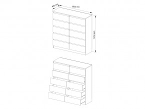 Комод Мори МК1200.10/2 Белый в Верхнем Уфалее - verhnij-ufalej.mebel74.com | фото 3