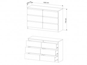 Комод Мори МК1200.6/4 Белый в Верхнем Уфалее - verhnij-ufalej.mebel74.com | фото 3