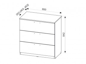 Комод с 3-мя ящиками 350 Эконика в Верхнем Уфалее - verhnij-ufalej.mebel74.com | фото 2