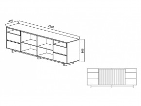 Комодино Moderno-2200 Ф5 в Верхнем Уфалее - verhnij-ufalej.mebel74.com | фото 4