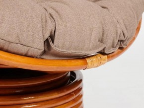 Кресло-качалка Papasan w 23/01 B с подушкой Cognac, экошерсть Коричневый в Верхнем Уфалее - verhnij-ufalej.mebel74.com | фото 2