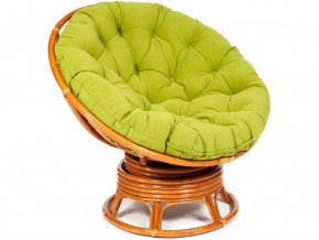 Кресло-качалка Papasan w 23/01 B с подушкой Cognac, флок Олива в Верхнем Уфалее - verhnij-ufalej.mebel74.com | фото