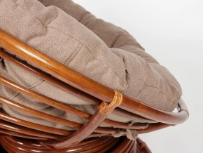 Кресло-качалка Papasan w 23/01 B с подушкой Pecan, экошерсть Коричневый в Верхнем Уфалее - verhnij-ufalej.mebel74.com | фото 3