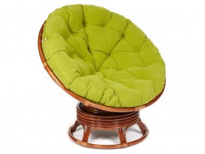 Кресло-качалка Papasan w 23/01 B с подушкой Pecan, флок Олива в Верхнем Уфалее - verhnij-ufalej.mebel74.com | фото