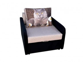 Кресло кровать Канзасик с подлокотниками кот с ромашками-2 в Верхнем Уфалее - verhnij-ufalej.mebel74.com | фото