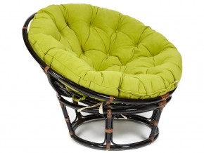 Кресло Papasan 23/01 W с подушкой Antique brown, флок Олива в Верхнем Уфалее - verhnij-ufalej.mebel74.com | фото