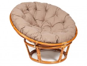 Кресло Papasan 23/01 W с подушкой Cognac, экошерсть Коричневый в Верхнем Уфалее - verhnij-ufalej.mebel74.com | фото