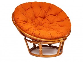 Кресло Papasan 23/01 W с подушкой Cognac, ткань Оранжевый в Верхнем Уфалее - verhnij-ufalej.mebel74.com | фото