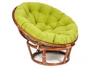 Кресло Papasan 23/01 W с подушкой Pecan, флок Олива в Верхнем Уфалее - verhnij-ufalej.mebel74.com | фото