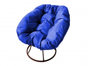 Кресло Пончик без ротанга синяя подушка в Верхнем Уфалее - verhnij-ufalej.mebel74.com | фото