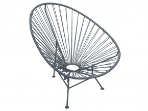 Кресло Ракушка с ротангом серый в Верхнем Уфалее - verhnij-ufalej.mebel74.com | фото
