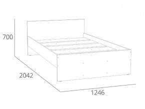 Кровать 1200 НМ 011.53-02 Симпл Дуб Сонома в Верхнем Уфалее - verhnij-ufalej.mebel74.com | фото 2