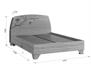 Кровать 1.4 Виктория-1 дуб крафт золотойм в Верхнем Уфалее - verhnij-ufalej.mebel74.com | фото 3