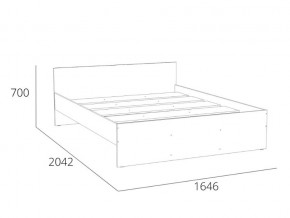 Кровать 1600 НМ 011.53 Симпл Дуб Сонома в Верхнем Уфалее - verhnij-ufalej.mebel74.com | фото 2