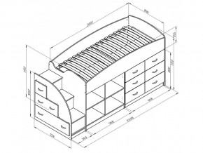 Кровать чердак Дюймовочка 4/1 Розовый в Верхнем Уфалее - verhnij-ufalej.mebel74.com | фото 2