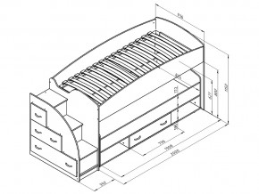 Кровать чердак Дюймовочка 4/3 Розовый в Верхнем Уфалее - verhnij-ufalej.mebel74.com | фото 2