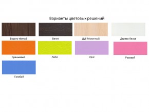 Кровать чердак Малыш 70х160 Дуб молочный-Ирис в Верхнем Уфалее - verhnij-ufalej.mebel74.com | фото 2