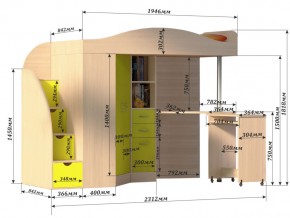 Кровать чердак Юниор 4 Белое дерево-венге в Верхнем Уфалее - verhnij-ufalej.mebel74.com | фото 3