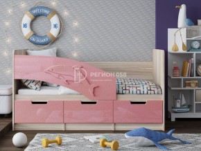 Кровать Дельфин-6 МДФ 1600 Розовый металлик в Верхнем Уфалее - verhnij-ufalej.mebel74.com | фото