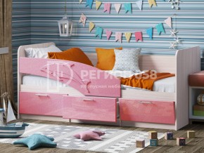 Кровать Дельфин МДФ 1600 Розовый металлик в Верхнем Уфалее - verhnij-ufalej.mebel74.com | фото