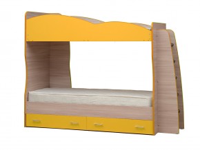 Кровать детская двухъярусная Юниор 1.1 желтая в Верхнем Уфалее - verhnij-ufalej.mebel74.com | фото