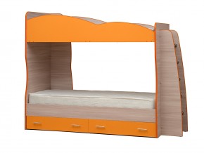 Кровать детская двухъярусная Юниор 1.1 оранжевая в Верхнем Уфалее - verhnij-ufalej.mebel74.com | фото