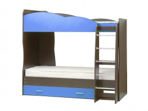 Кровать детская двухъярусная Юниор 2.1 синяя в Верхнем Уфалее - verhnij-ufalej.mebel74.com | фото