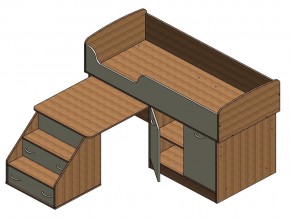 Кровать Дюймовочка 2 Оранжевая в Верхнем Уфалее - verhnij-ufalej.mebel74.com | фото 3