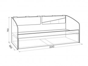 Кровать Форсаж дуб крафт золотой/белый в Верхнем Уфалее - verhnij-ufalej.mebel74.com | фото 2