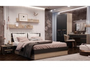 Кровать Ким 1400 Графит софт, сонома в Верхнем Уфалее - verhnij-ufalej.mebel74.com | фото 2