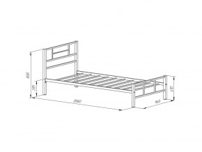 Кровать металлическая Кадис Коричневый в Верхнем Уфалее - verhnij-ufalej.mebel74.com | фото 2