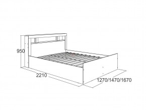 Кровать Ольга 19 1400 в Верхнем Уфалее - verhnij-ufalej.mebel74.com | фото 2