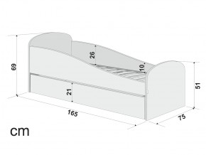 Кровать с ящиком Letmo халва (рогожка) в Верхнем Уфалее - verhnij-ufalej.mebel74.com | фото 2