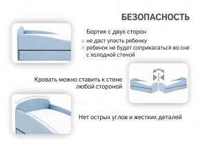 Кровать с ящиком Letmo небесный (рогожка) в Верхнем Уфалее - verhnij-ufalej.mebel74.com | фото 15