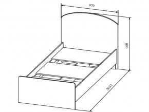 Кровать Сканди КРД900.1 в Верхнем Уфалее - verhnij-ufalej.mebel74.com | фото 2