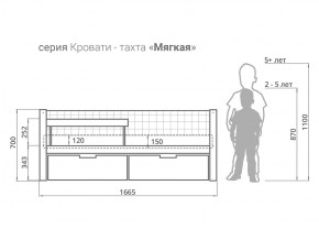 Кровать-тахта мягкая Svogen с ящиками и бортиком бежево-белый в Верхнем Уфалее - verhnij-ufalej.mebel74.com | фото 2