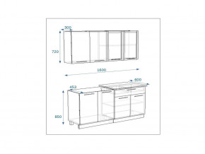 Кухонный гарнитур 5 Грецкий орех 1600 в Верхнем Уфалее - verhnij-ufalej.mebel74.com | фото 2