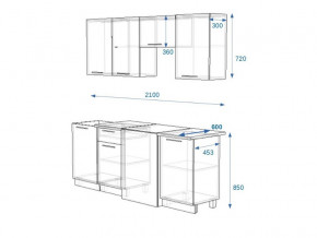 Кухонный гарнитур 8Р РоялВуд 2100 мм в Верхнем Уфалее - verhnij-ufalej.mebel74.com | фото 2