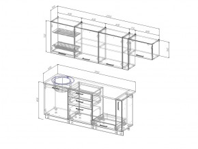 Кухонный гарнитур Антрацит 2550 в Верхнем Уфалее - verhnij-ufalej.mebel74.com | фото 3