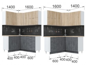 Кухонный гарнитур Асти дуб сонома угловой в Верхнем Уфалее - verhnij-ufalej.mebel74.com | фото 2