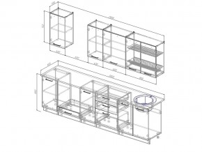 Кухонный гарнитур Бланка 2800 в Верхнем Уфалее - verhnij-ufalej.mebel74.com | фото 2