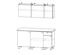 Кухонный гарнитур КГ 1 1600 Дуб Золотой в Верхнем Уфалее - verhnij-ufalej.mebel74.com | фото 2