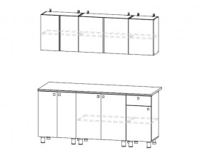 Кухонный гарнитур КГ 1 1800 Дуб Золотой в Верхнем Уфалее - verhnij-ufalej.mebel74.com | фото 2