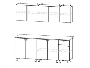 Кухонный гарнитур КГ 1 2000 Дуб Золотой в Верхнем Уфалее - verhnij-ufalej.mebel74.com | фото 2